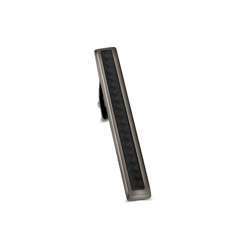 Merit Ocean Men Tie Bar Clip 2.2"Inches Brass Gun-black Plated Carbon Fiber Regular Fashion Tie Bar Clips (Gun black) - Image 5